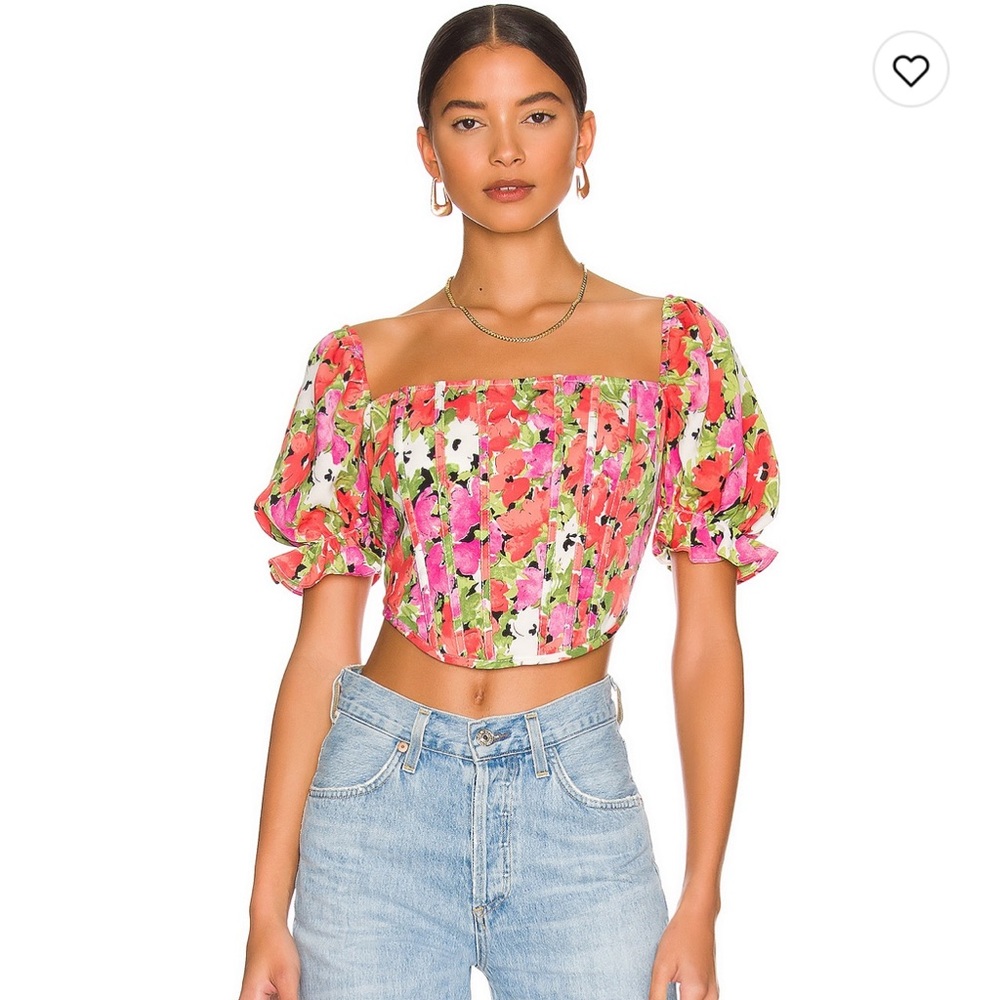 More to Come floral corset top